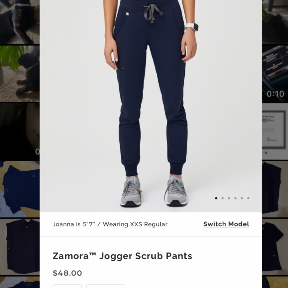 Figs Navy Jogger Scrubs Medium